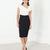 Asymmetric Dress in Cream/Black